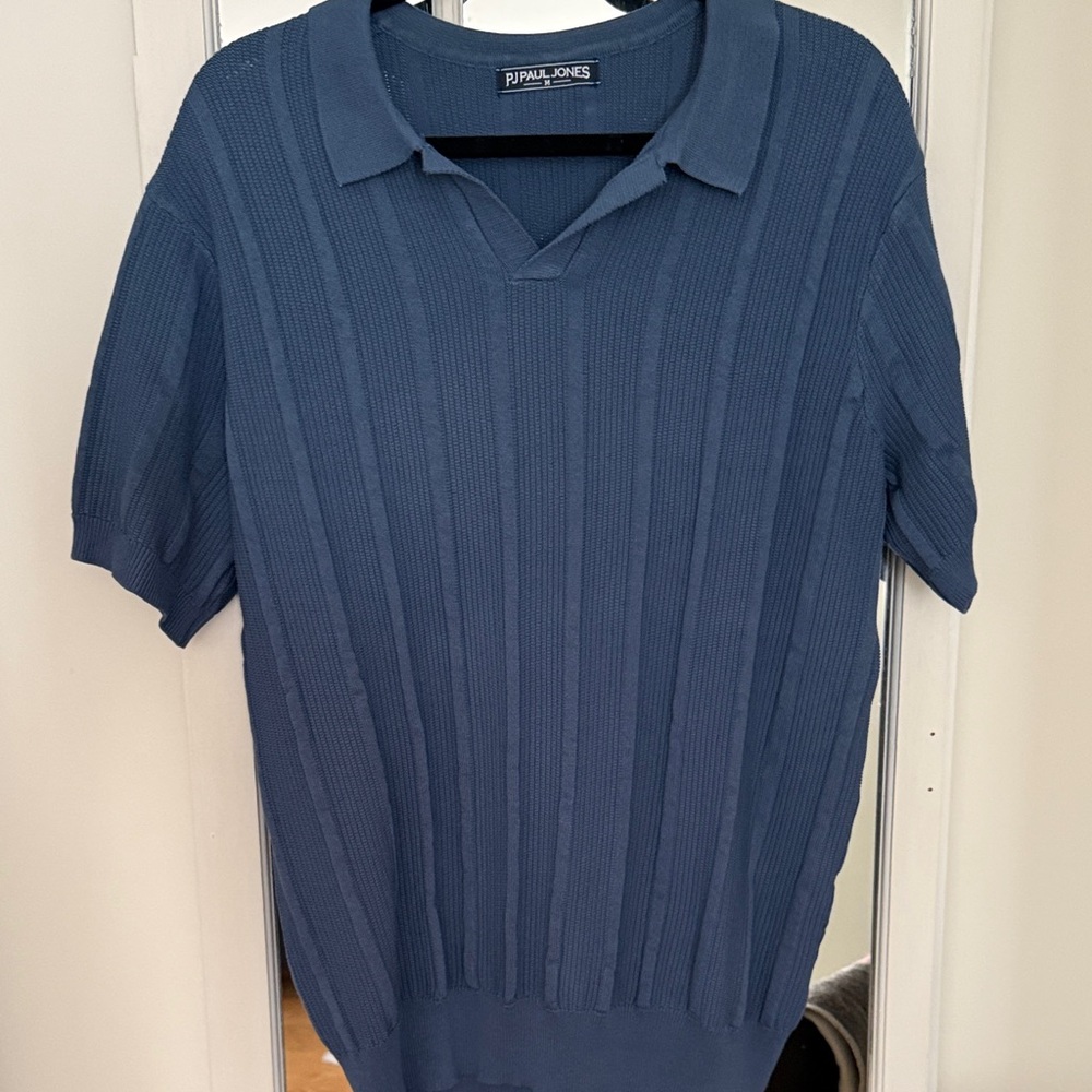 Paul Jones Men's Textured Navy Polo Shirt